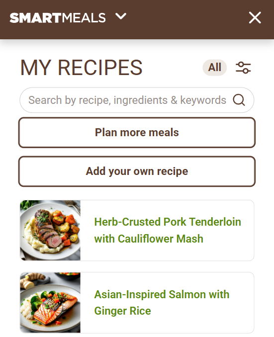 SmartMeals branded for Brand 1