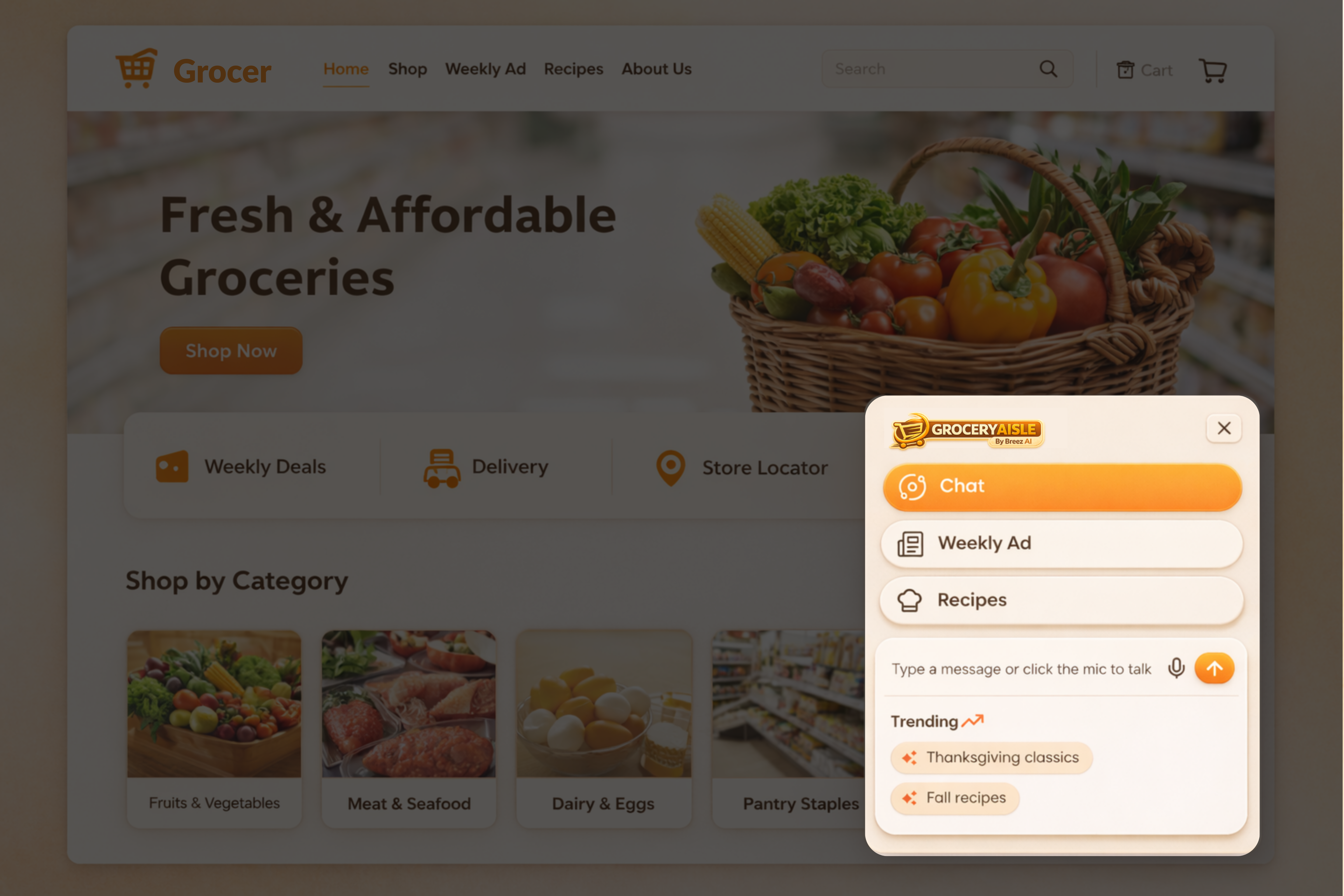 GroceryAisle Concept Mockup