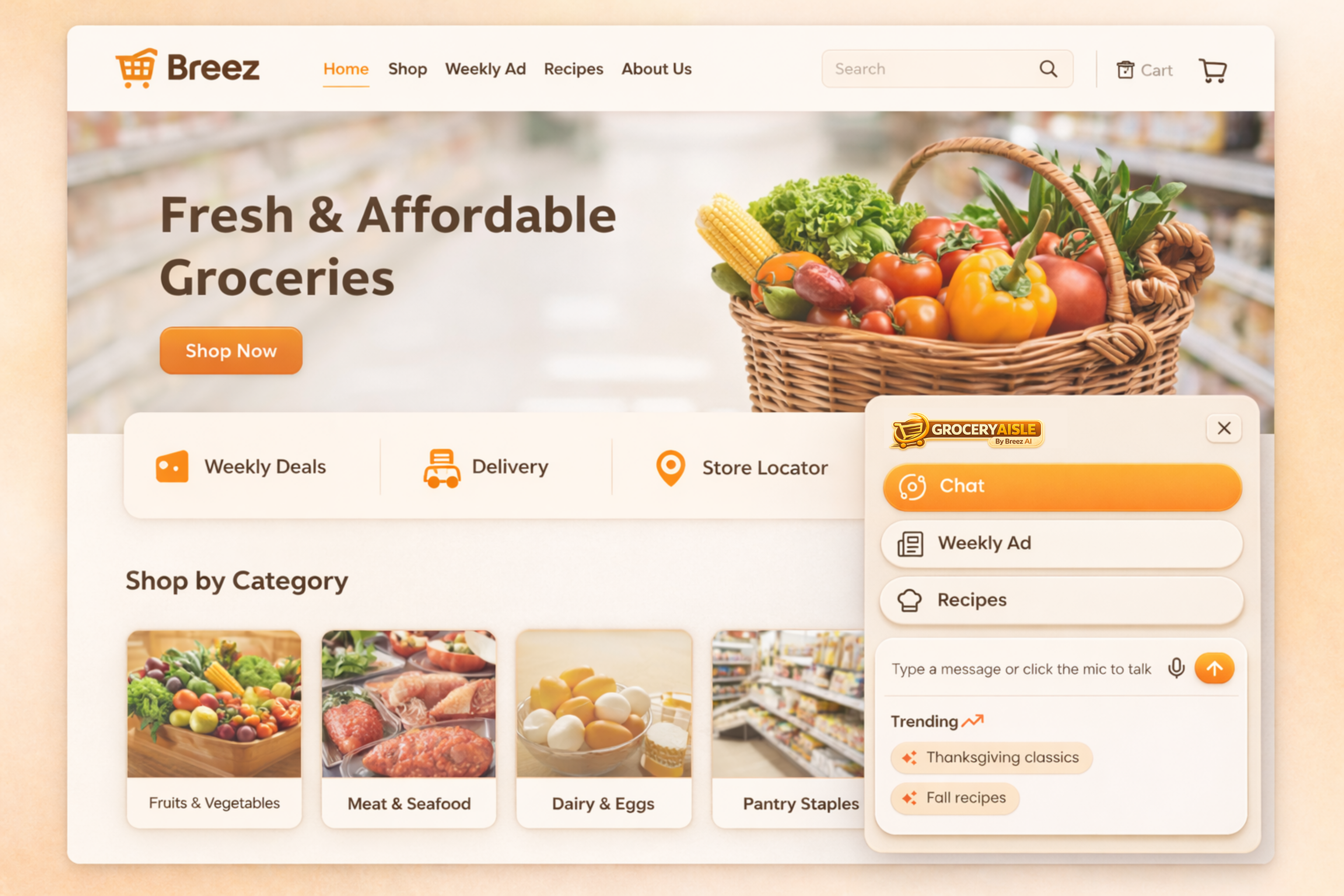 GroceryAisle Concept Mockup